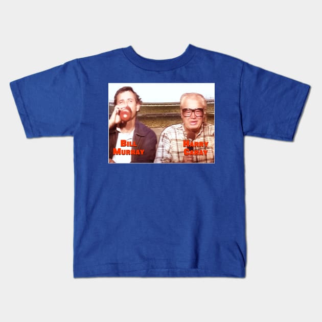 Chicago Cubs Bill Murray Harry Caray 7th Inning Stretch Kids T-Shirt by ArtImpressionFinds